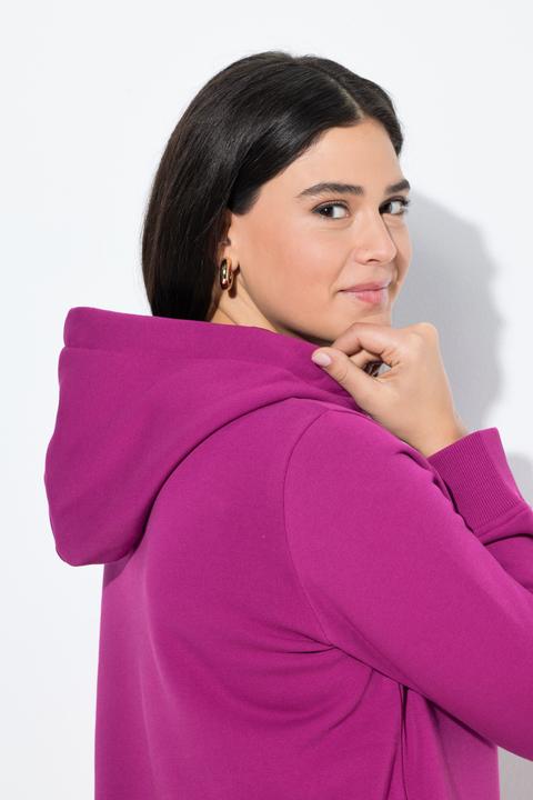 Image du produit Ulla Popken Sweat à capuche et manches longues, bords-côtes (42, 44)