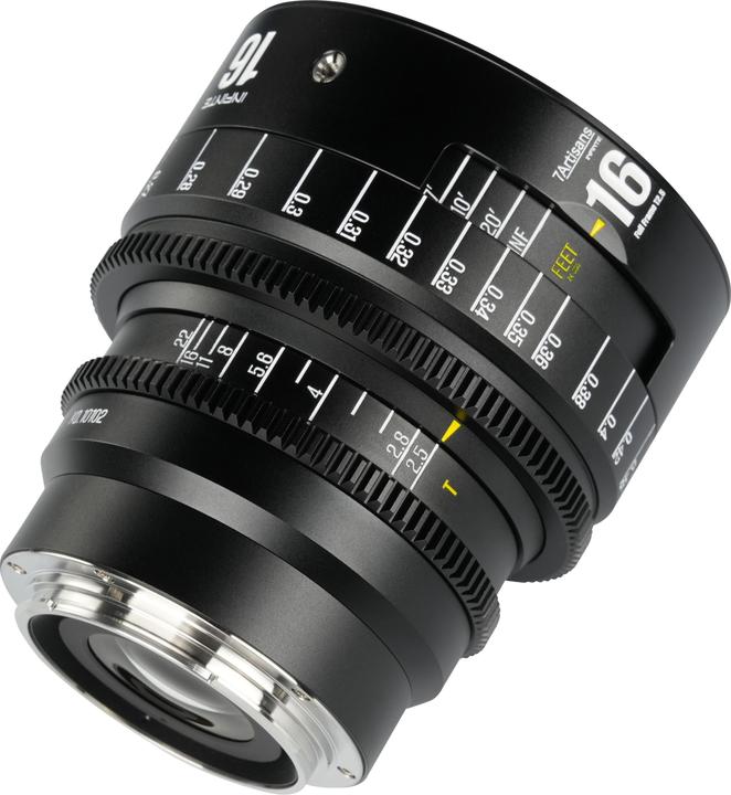 Image du produit 7artisans 16T25B-EF INF 16mm T2.5 INFINTE EF Mount (Black) (Canon EF, Plein format)