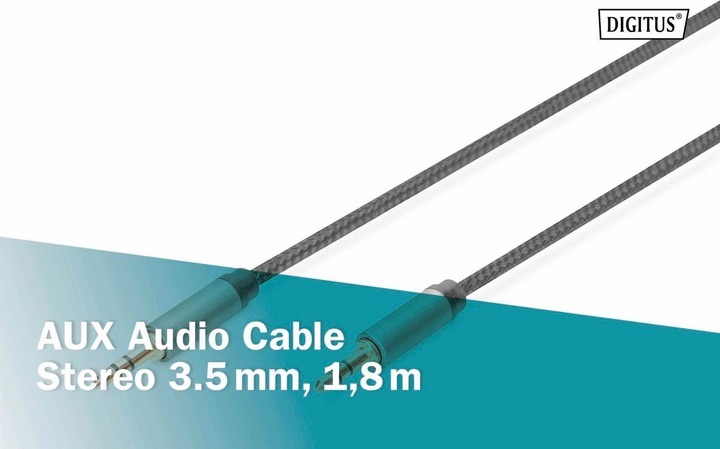 Produktbild Digitus Audio Anschlusskabel, 3,5 mm Klinke auf 3,5 mm Klinke (1.80 m)