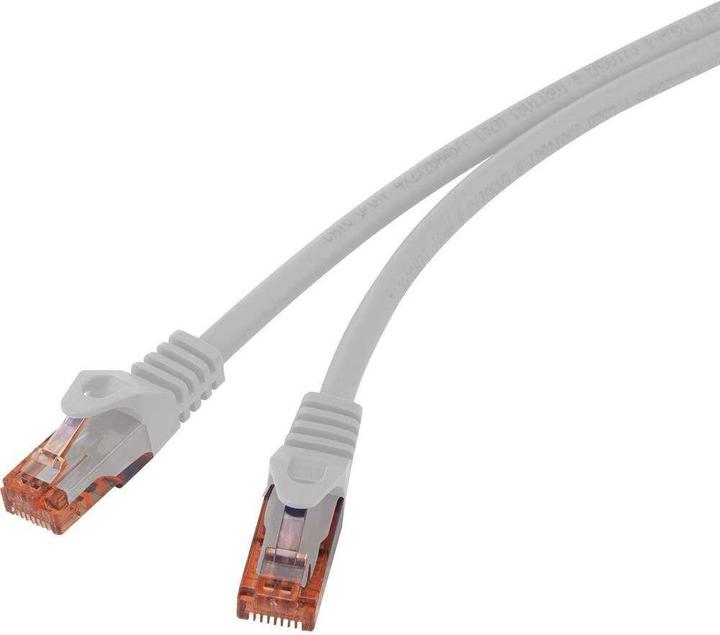 Image du produit Renkforce RF-5047426 Câble réseau RJ45, câble patch CAT 6 U/UTP 0,15 m gris avec (U/UTP, CAT6, 0.15 m)