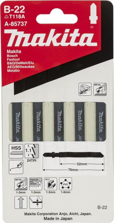 Image du produit Makita Lame de scie sauteuse B-22 A-85737 5