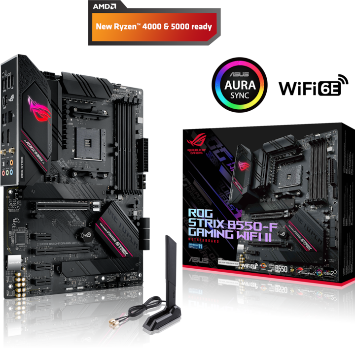 Immagine prodotto ASUS MB ROG STRIX B550-F GAMING WI-FI IIAMD,AM4,DDR4 (AM4, AMD B550, ATX)