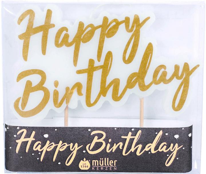 müller Kerzen Bastoncino per torta con candela "Buon compleanno" 1 pezzo (1 x)