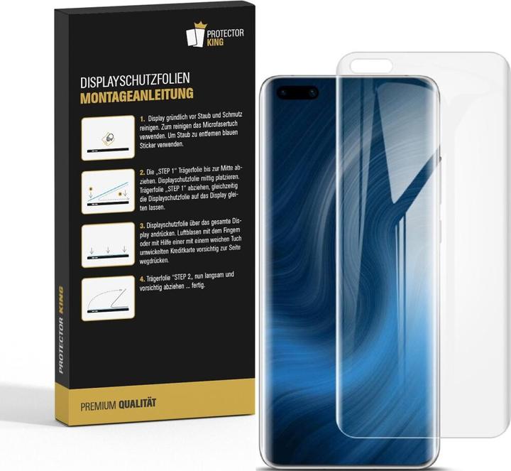 Actual product image Protectorking 3x Panzerfolie Anti-Shock HD Klar (3 Piece, Huawei P40 Pro+)