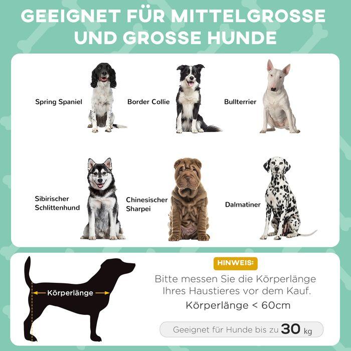 Produktbild Swisshandel24 Erhöhtes Hundebett mit Baldachin, Outdoor Hundeliege mit Dach, 91x76x89cm, hellgrau (Hund)