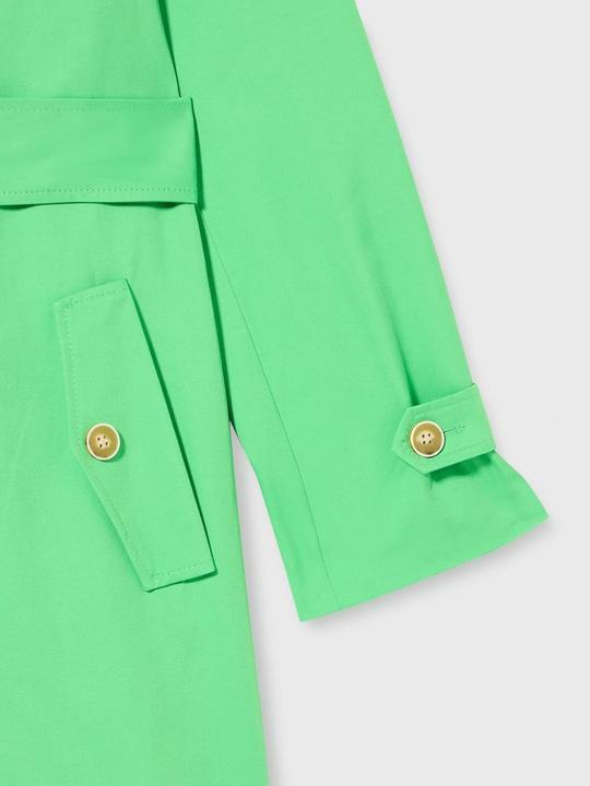 Actual product image s.Oliver Trenchcoat with Notched Collar, Button Front, Belt, and Patch Pockets