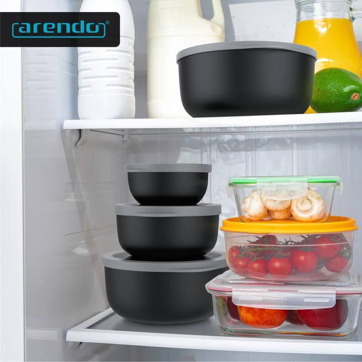 Produktbild Arendo Rührschüssel 4er Plastikschüssel-Set mit Deckel (20 cm, 2 l, 4 x)