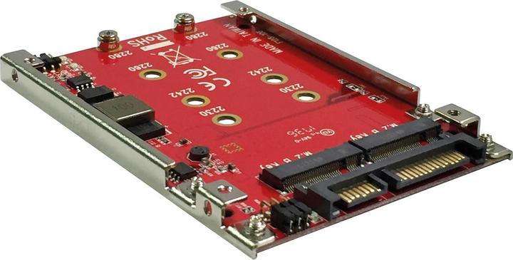 Immagine prodotto Roline M.2 a SATA III SSD H/W Adapter, 2x M.2 NGFF SSD, Boot- e RAID-enabled