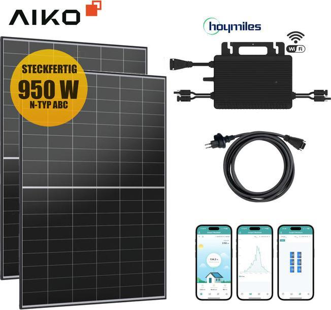 Supersolar Balkonkraftwerk-Set AIko Solar (950 W)