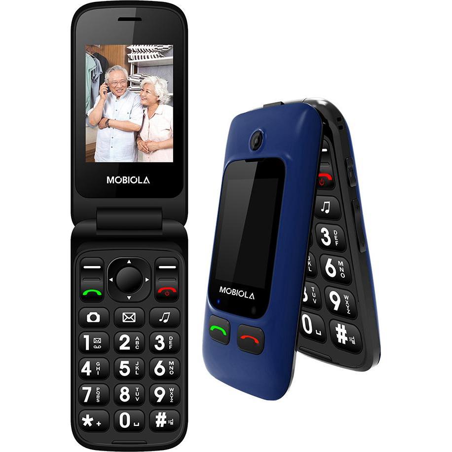 Mobiola Gsm-Telefon Flip Blaues Telefon Für Senioren Mb610 2g, Cellulare con tasti, Blu
