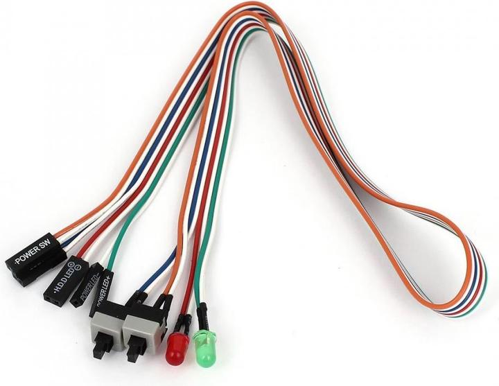 Image du produit PowerGuard Interrupteur d'alimentation et de réinitialisation de la carte mère avec LED d'alimentation du