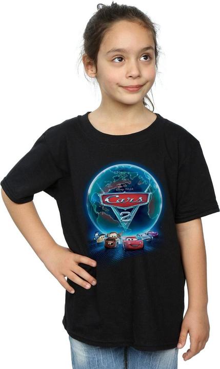 Immagine prodotto Disney Cars Globe Movie Poster Maglietta Ragazze (140, 146)