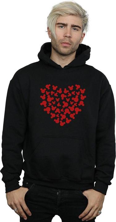 Immagine prodotto Disney Mickey Mouse Heart Silhouette Felpa con Cappuccio Uomo (XXL)