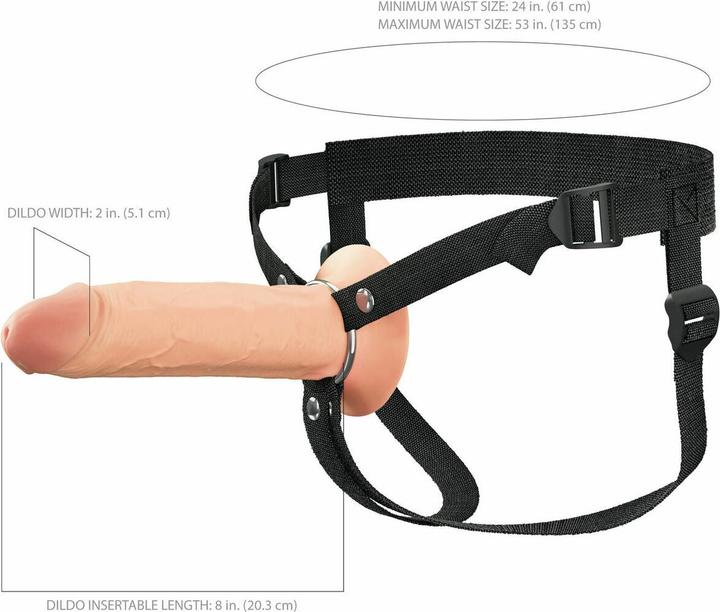 Pipedream Hollow silicone strap-on