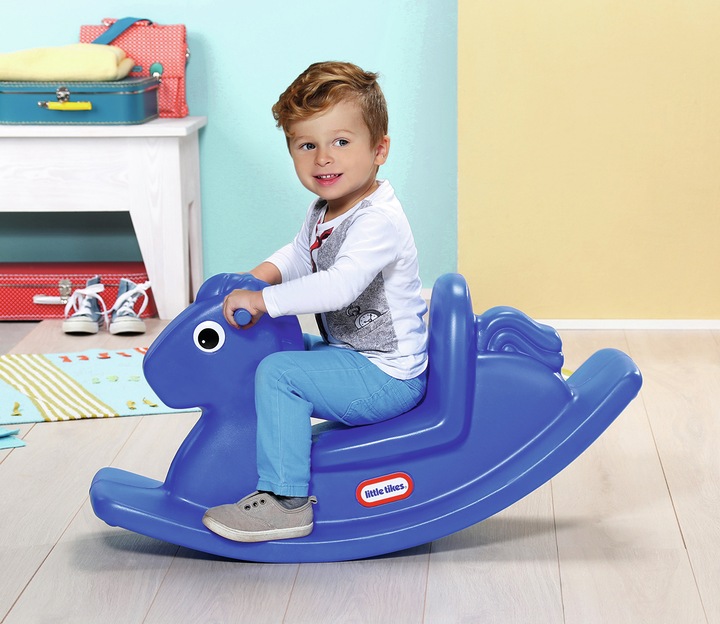 Actual product image Little Tikes Rocking horse in blue cardboard 173950
