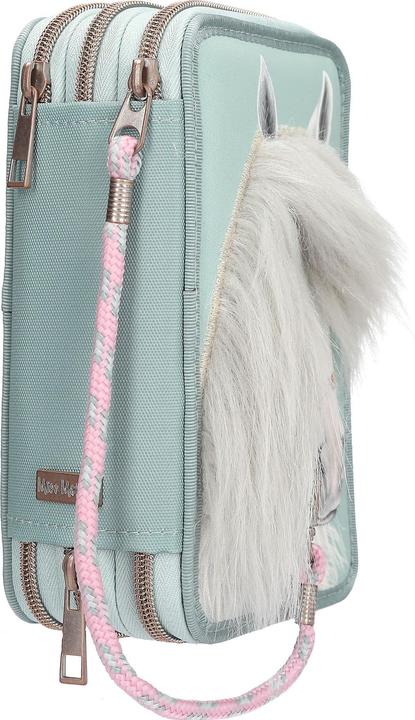 Actual product image Magni DEPESCHE Miss Melody Federtasche 3fach mit Pferdekopf Applikation