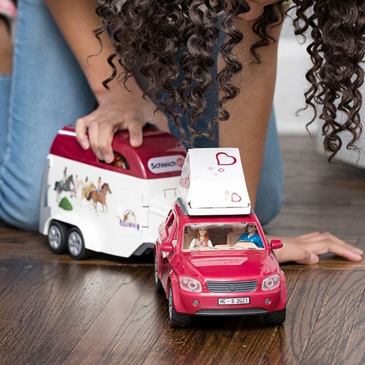 Productafbeelding Schleich Avontuur met auto en paardentrailer