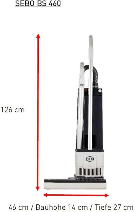 Actual product image SEBO BS 460 efficient brush vacuum cleaner with low power consumption