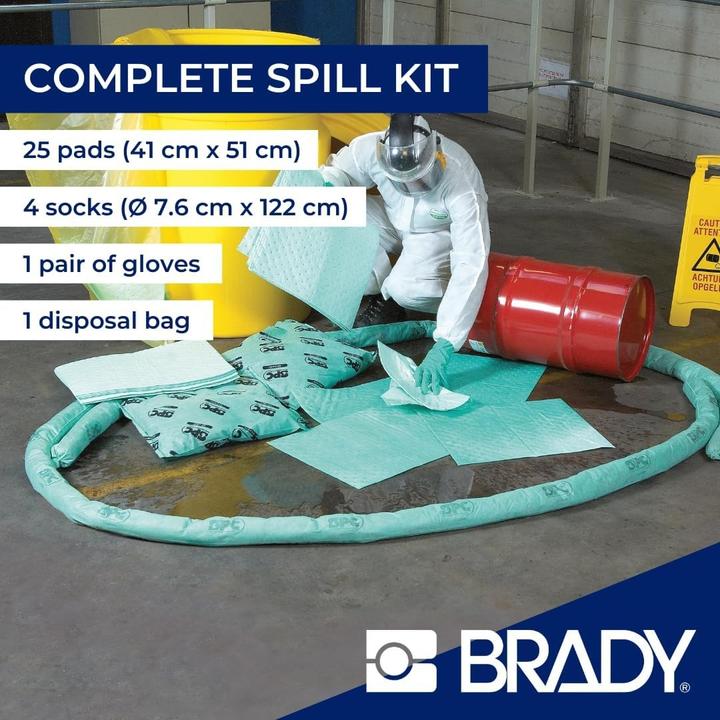 Actual product image Brady SKH-ADR-S, Small ADR emergency kit, chemicals, absorption capacity: 37 litres (1 set)