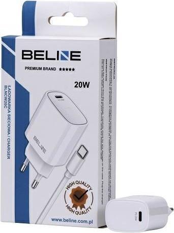 Image du produit Beline Ład. siec. 1x USB-C 20W + câble USB-C biała /white PD 3.0 BLNCW20C (20 W)