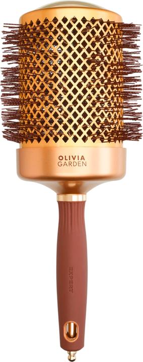 Actual product image Olivia Garden Expert Blowout Shine Wavy bristles Gold&Brown 80 mm