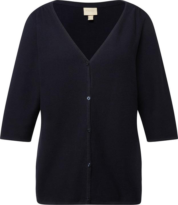 Image du produit Ulla Popken Cardigan à encolure en V et manches 3/4. Coton bio (42, 44)