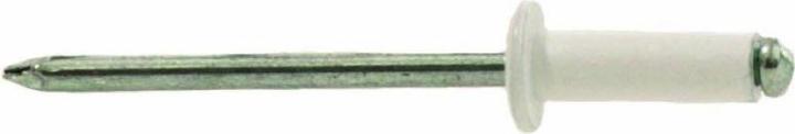 Image du produit Gesipa Rivets Poly Grip tête plate 4.0x17 alu/inox RAL 9010