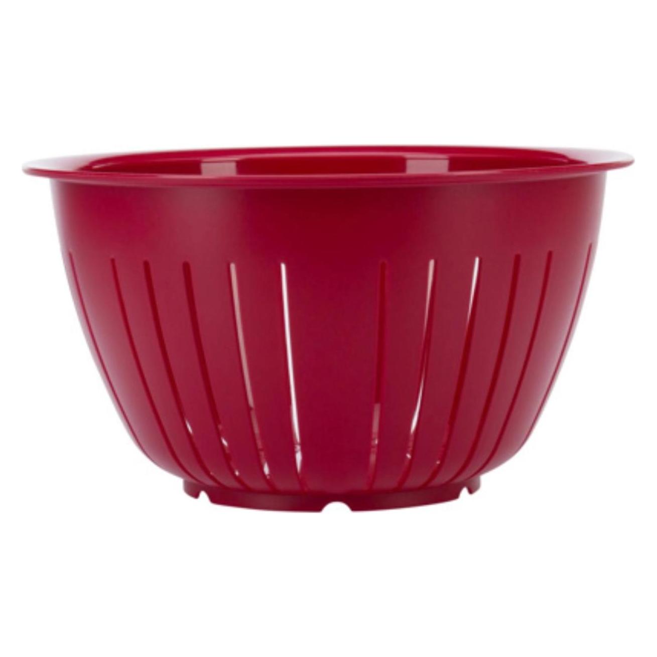 Westmark Voorraadpot/serveerbak Met Deksel En Zeef/zeef, 3 Delen, Inhoud, 4, 4 Liter, Kom + Kom, Rood, Transparant