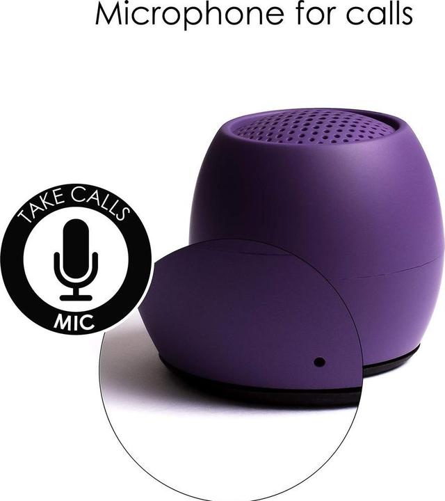 Actual product image Boompods Zero Bluetooth® Speaker Handsfree, Shockproof, Waterproof Purple (5 h)