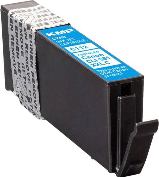 Actual product image KMP C112 Ink Cartridge compatible with Canon CLI-581XXL (C)