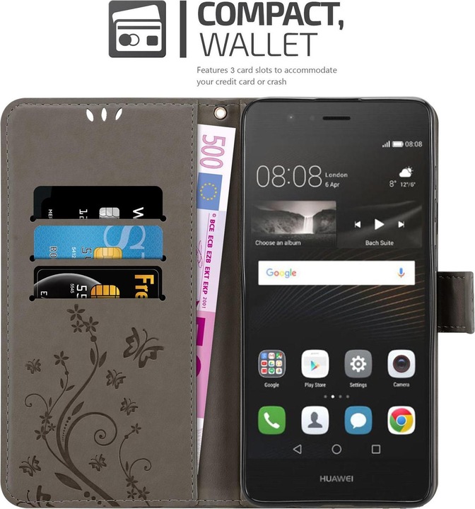 Produktbild Cadorabo Flower Book Cover (Huawei P9 Lite)