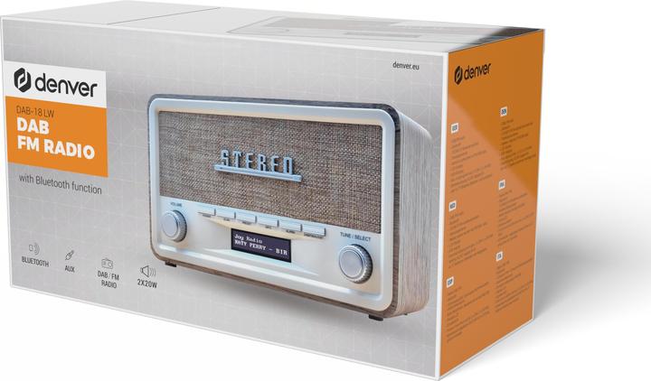 Actual product image Denver DAB-18LW (FM, DAB, Bluetooth)