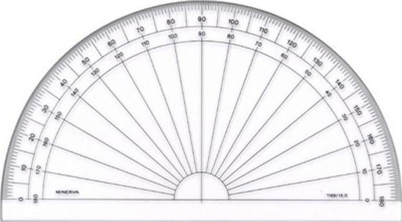 Protractor Altuglas Usine 180degrees 15cm diameter