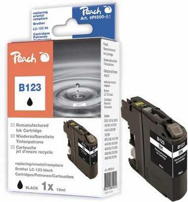 Produktbild Peach Tintenpatrone kompatibel zu LC-123 (BK)
