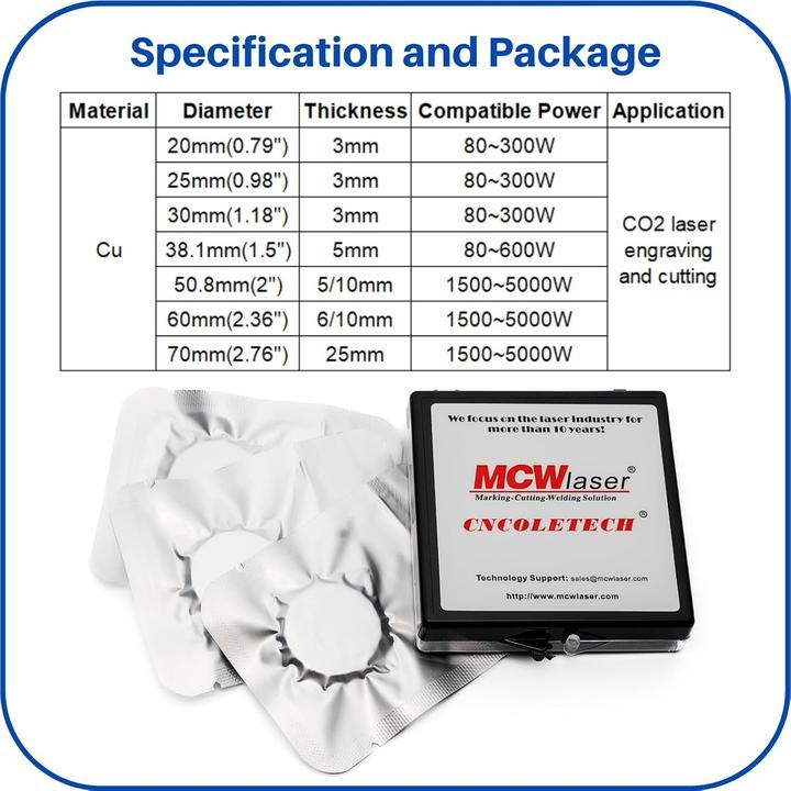 Image du produit MCWlaser CO2 Laser Spiegel-Set
