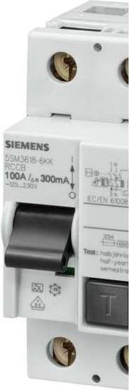 Actual product image Siemens Type A A 300 mA Un AC RCCB