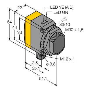 Turck Opto Sensor Einweglichtschranke Empfänger zur Wassererkennung (3079169)