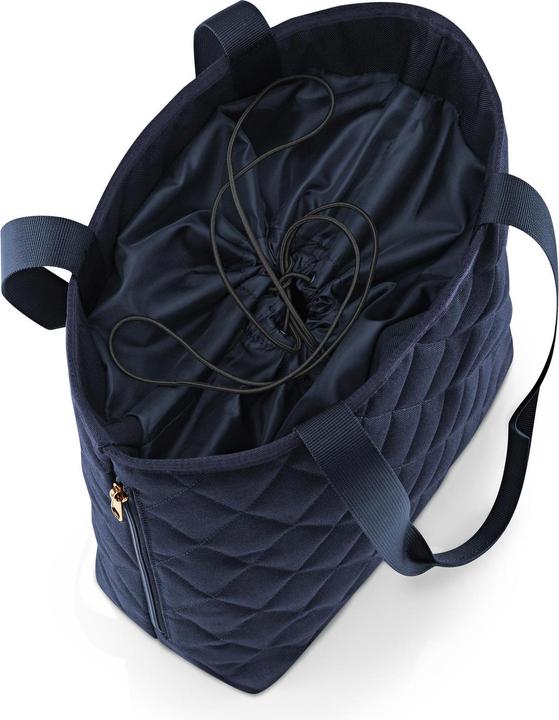 Produktbild reisenthel classic shopper M rhombus midnight gold – Geräumige Shopping Bag und edle Handtasche in e