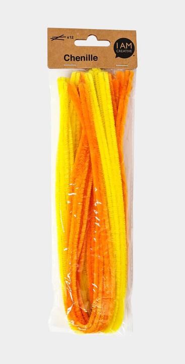 Image du produit I Am Creative Fil chenille, cure-pipe, fil à plier pour l'artisanat et pour la décoration, mélange jaune, ø 9 m... (0.50 m)