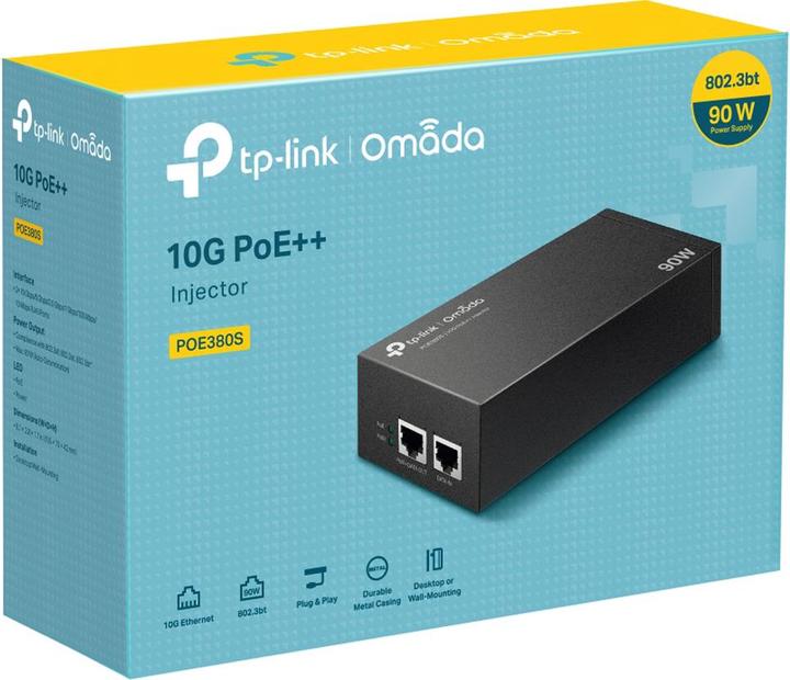 Actual product image TP-Link POE380S (802.3bt (PoE++), 90 W)