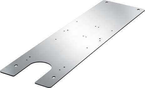 Actual product image Mennekes MEN 15617 Mounting plate stainless steel for bollard 18503AG* 795x200x 3 mm