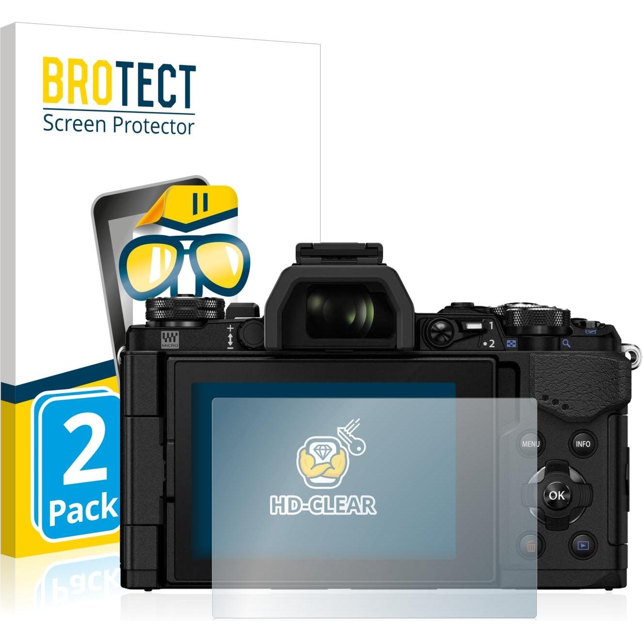 BROTECT Schutzfolie Displayschutz Klar (Displayschutz, OM-D E-M5 Mark II), Kameraschutz, Transparent