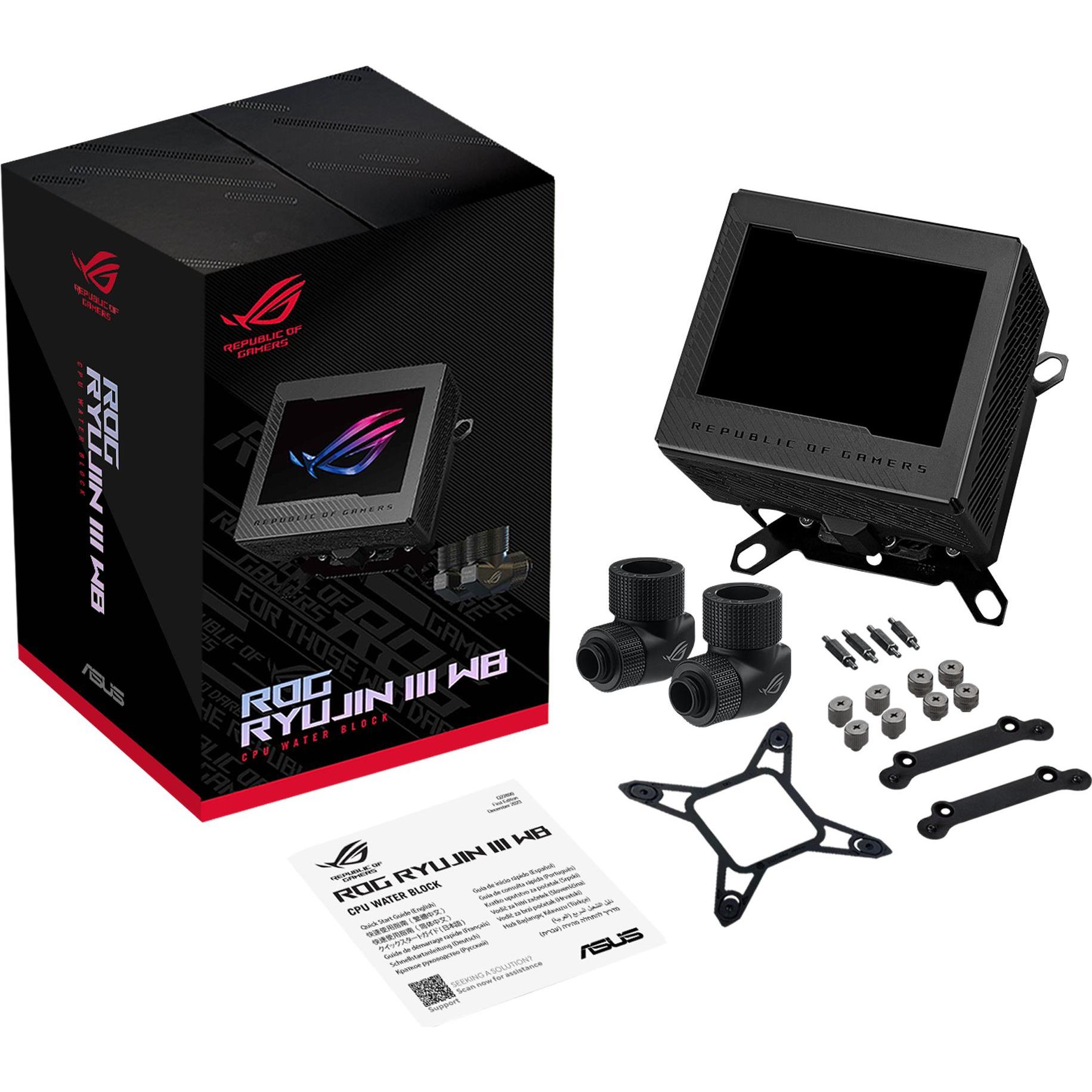 ASUS ROG RYUJIN III Waterblock, CPU Wasserkühler, Schwarz