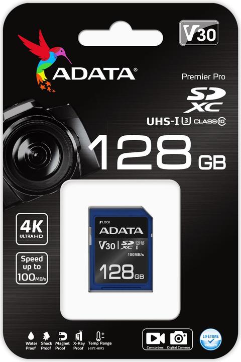 Produktbild Adata Premier Pro - Flash-Speicherkarte - 128 GB (128 GB, SDXC, U3, UHS-I)