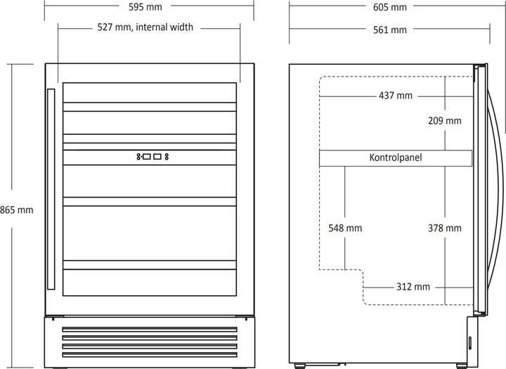 Produktbild Scandomestic SV 85 B Premium Collection - Weinkühlschrank - 2 Zonen - Breite: 59,5 cm - Tiefe: 60,5