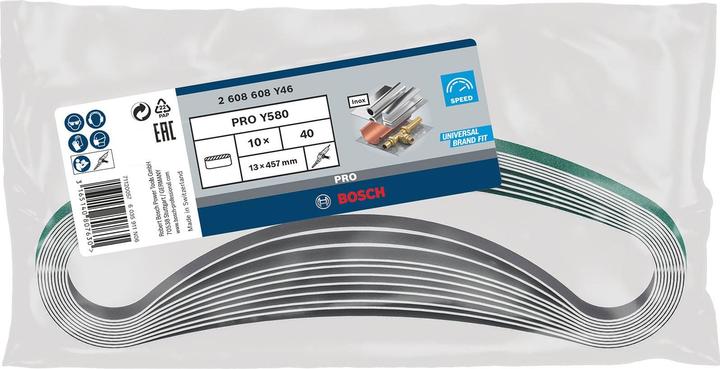 Produktbild Bosch Professional Zubehör PRO Y580 Schleifband, 13 x 457 mm, G40 (40)