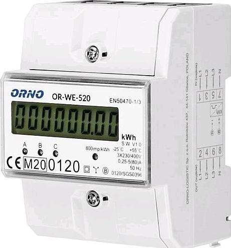 Produktbild Orno 3-Phasen-Stromzähler