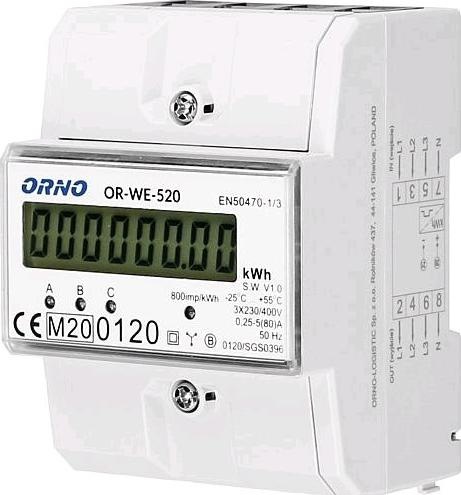 Produktbild Orno 3-Phasen-Stromzähler
