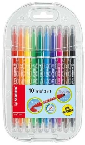 Produktbild STABILO Trio 2in1 Filzstift (Mehrfarbig, 10 x)
