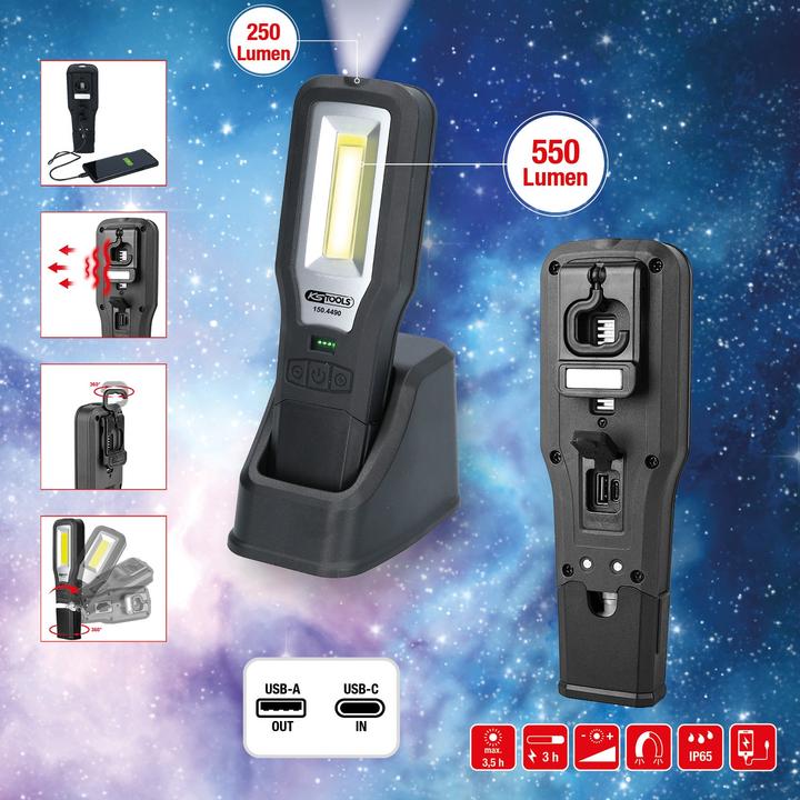 Actual product image KS Tools Workshop hand lamp (550 lm)